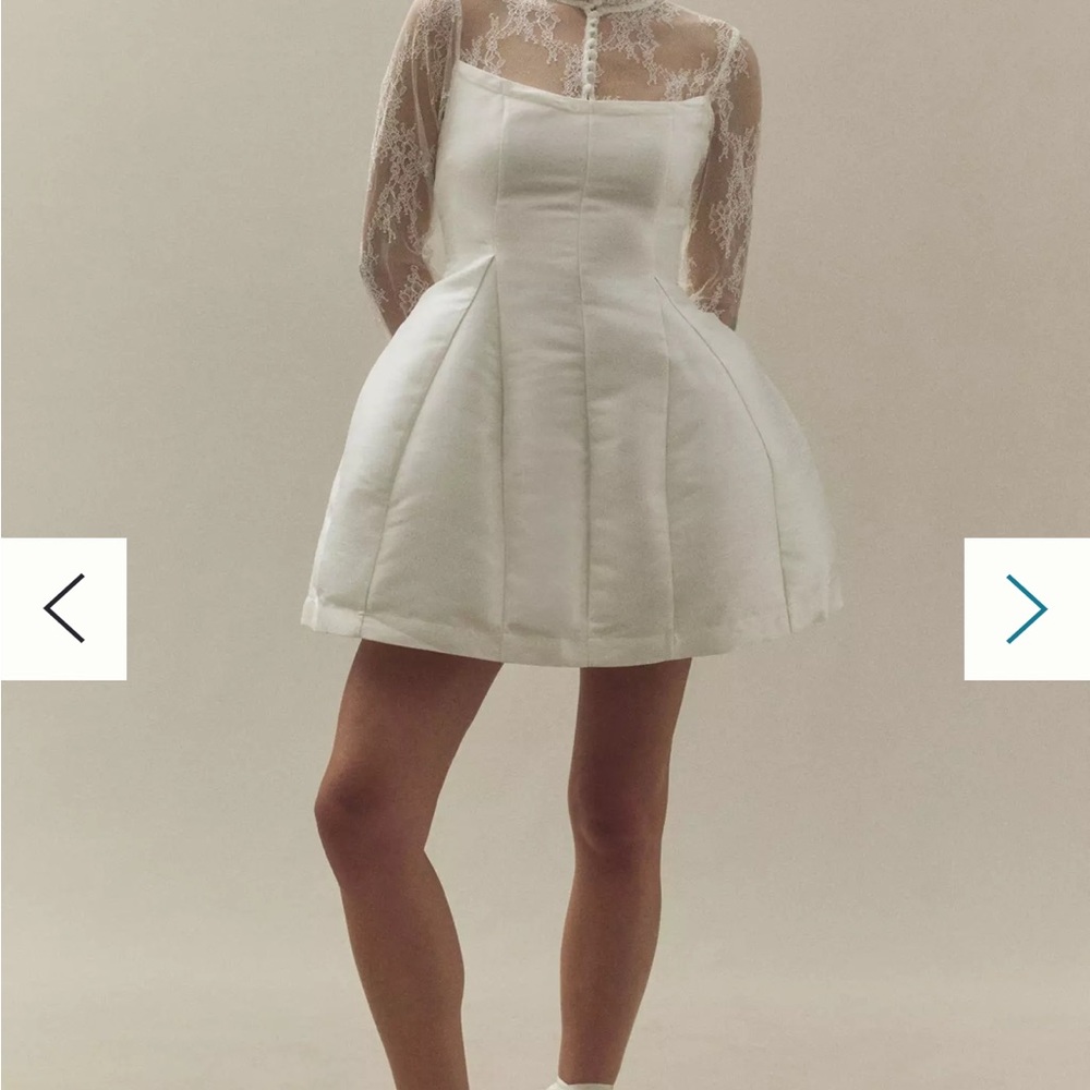 BHLDN White Lace Mini Dress - Picture 3 of 3